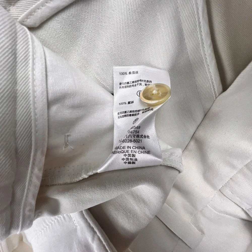 Tommy Bahama Silk Shorts Mens‎ 36 White Relax Flat Front Tropical Beach Casual